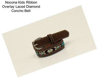 Nocona Kids Ribbon Overlay Laced Diamond Concho Belt