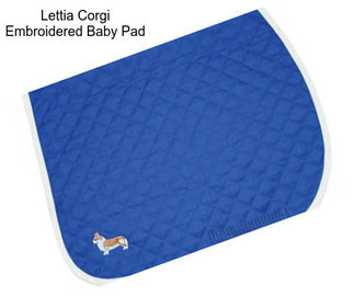 Lettia Corgi Embroidered Baby Pad