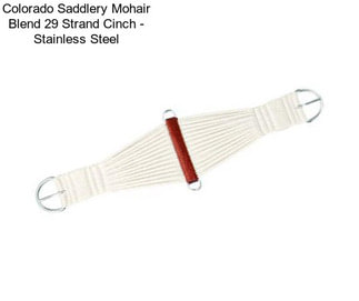 Colorado Saddlery Mohair Blend 29 Strand Cinch - Stainless Steel