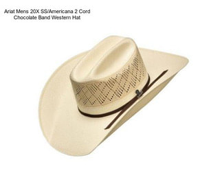 Ariat Mens 20X SS/Americana 2 Cord Chocolate Band Western Hat