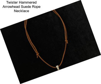 Twister Hammered Arrowhead Suede Rope Necklace