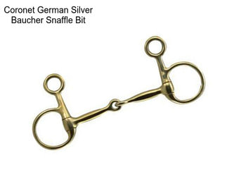 Coronet German Silver Baucher Snaffle Bit