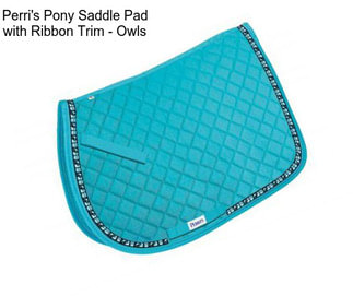 Perri\'s Pony Saddle Pad with Ribbon Trim - Owls