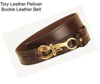 Tory Leather Pelican Buckle Leather Belt