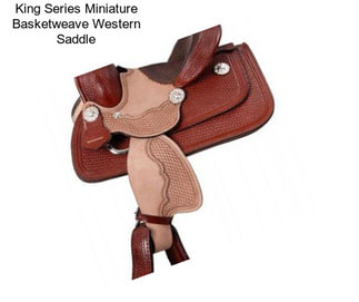 King Series Miniature Basketweave Western Saddle