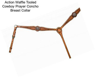 Action Waffle Tooled Cowboy Prayer Concho Breast Collar