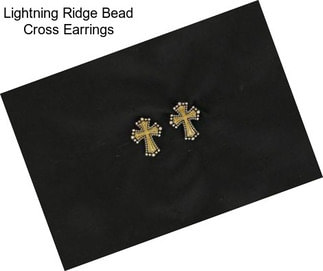 Lightning Ridge Bead Cross Earrings