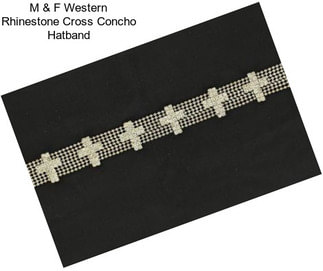M & F Western Rhinestone Cross Concho Hatband