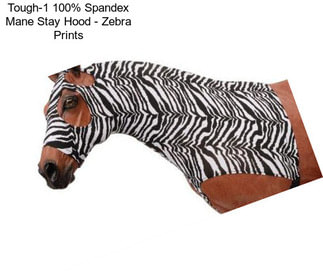 Tough-1 100% Spandex Mane Stay Hood - Zebra Prints