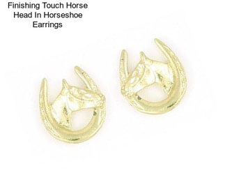 Finishing Touch Horse Head In Horseshoe Earrings
