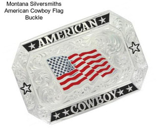 Montana Silversmiths American Cowboy Flag Buckle