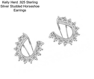 Kelly Herd .925 Sterling Silver Studded Horseshoe Earrings
