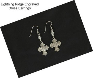 Lightning Ridge Engraved Cross Earrings