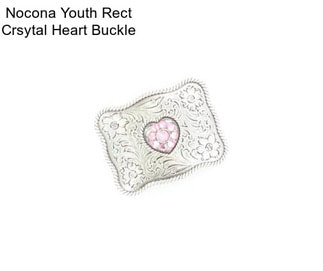 Nocona Youth Rect Crsytal Heart Buckle