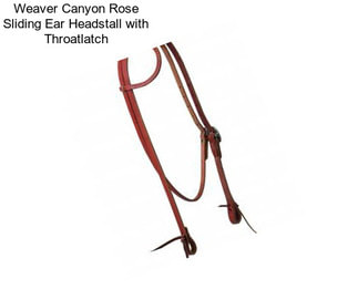 Weaver Canyon Rose Sliding Ear Headstall with Throatlatch