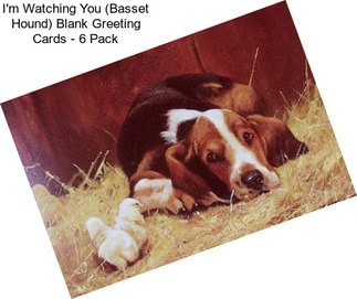 I\'m Watching You (Basset Hound) Blank Greeting Cards - 6 Pack