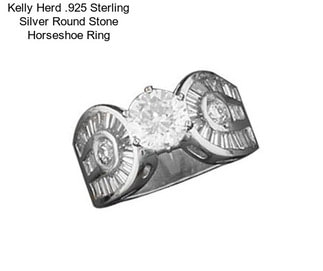 Kelly Herd .925 Sterling Silver Round Stone Horseshoe Ring