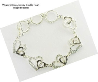 Western Edge Jewelry Double Heart Toggle Bracelet