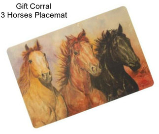 Gift Corral 3 Horses Placemat