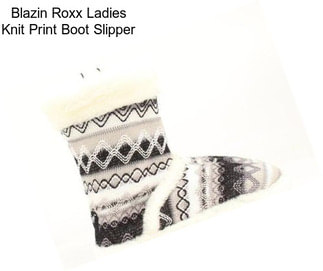 Blazin Roxx Ladies Knit Print Boot Slipper