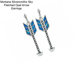 Montana Silversmiths Sky Fletched Opal Arrow Earrings