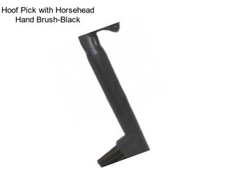 Hoof Pick with Horsehead Hand Brush-Black