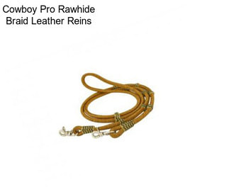 Cowboy Pro Rawhide Braid Leather Reins