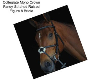 Collegiate Mono Crown Fancy Stitched Raised Figure 8 Bridle