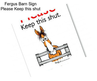 Fergus Barn Sign \