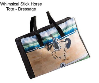 Whimsical Stick Horse Tote - Dressage