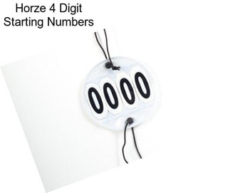 Horze 4 Digit Starting Numbers