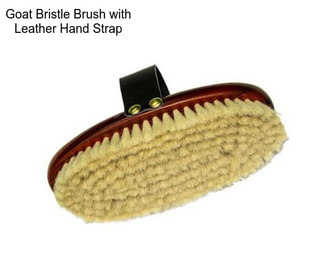 Goat Bristle Brush with Leather Hand Strap