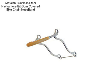 Metalab Stainless Steel Hackamore Bit Gum Covered Bike Chain NoseBand
