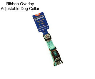 Ribbon Overlay Adjustable Dog Collar