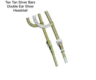 Tex Tan Silver Bars Double Ear Show Headstall