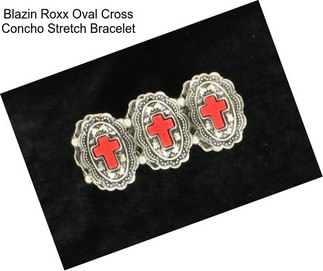 Blazin Roxx Oval Cross Concho Stretch Bracelet