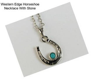 Western Edge Horseshoe Necklace With Stone