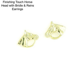 Finishing Touch Horse Head with Bridle & Reins Earrings