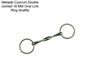 Metalab Cyprium Double Jointed 18 MM Oval Link Ring Snaffle