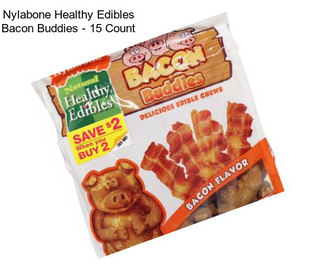 Nylabone Healthy Edibles Bacon Buddies - 15 Count