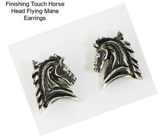 Finishing Touch Horse Head Flying Mane Earrings