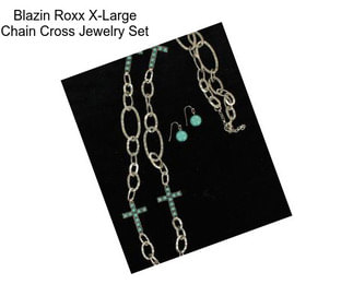 Blazin Roxx X-Large Chain Cross Jewelry Set