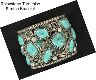 Rhinestone Turquoise Stretch Bracelet