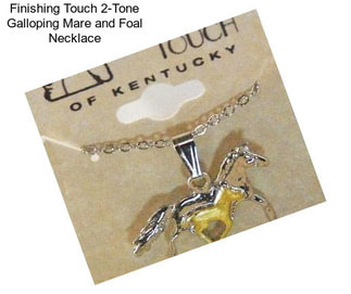 Finishing Touch 2-Tone Galloping Mare and Foal Necklace