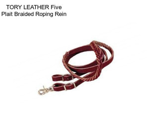 TORY LEATHER Five Plait Braided Roping Rein