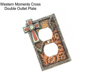 Western Moments Cross Double Outlet Plate