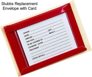 Stubbs Replacement Envelope with Card