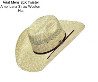 Ariat Mens 20X Twister Americana Straw Western Hat