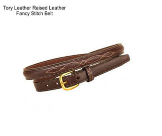 Tory Leather Raised Leather Fancy Stitch Belt