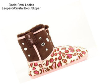 Blazin Roxx Ladies Leopard/Crystal Boot Slipper